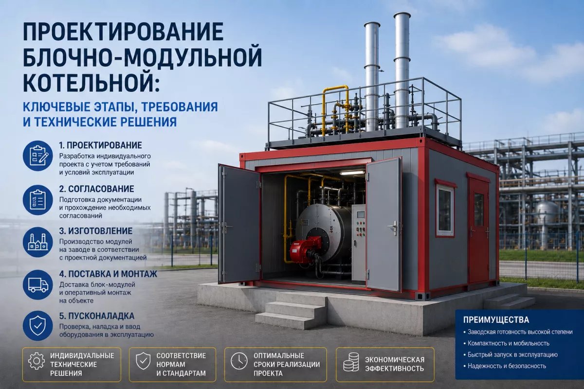 Проектирование блочно-модульной котельной: как заложить фундамент бесперебойного тепла и реальной экономии!