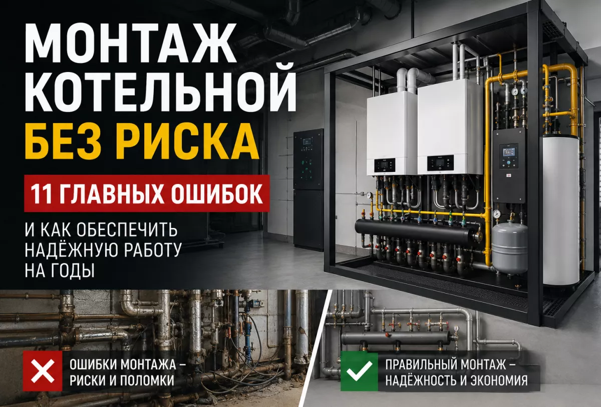 Монтаж котельной без риска: 11 главных ошибок и как обеспечить надёжную работу на годы
